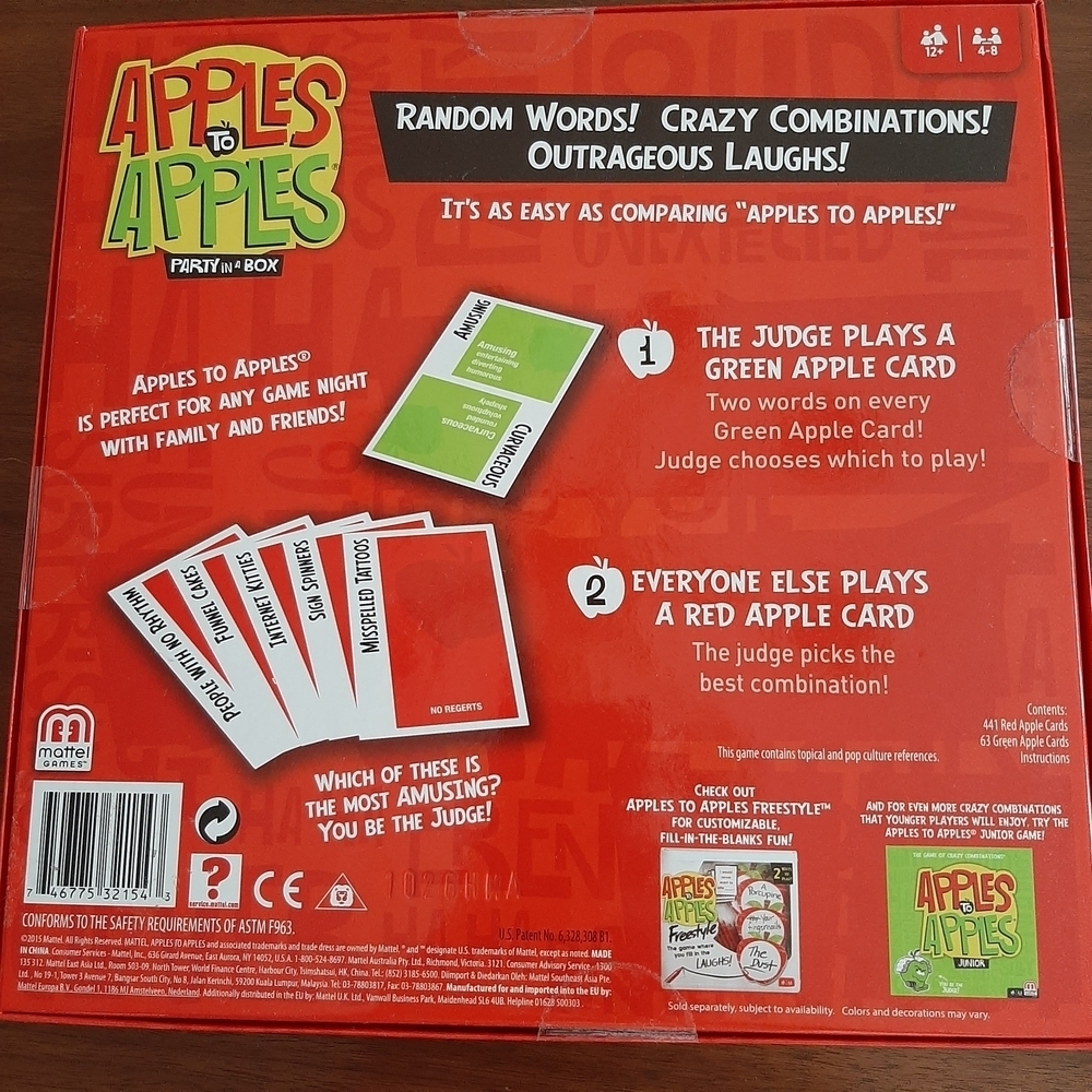 Mattel Apples to Apples Party Game - Vibrant Red and Green - Picture 4 of 7